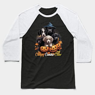 Creepy Canine Crew Dog Witch Halloween Baseball T-Shirt